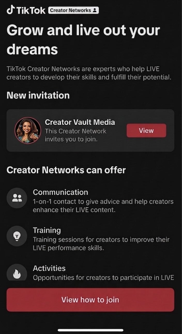 Creator Vault Media LLC | TikTok LIVE Creator Network